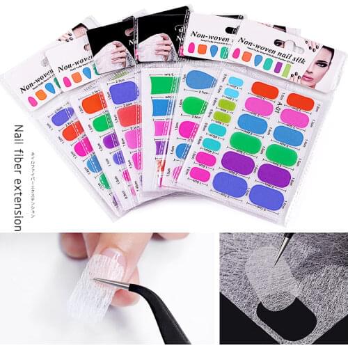 Professional Fiberglass Extension Nail Form Acrylic Tips Glass Fiber Silk Fibernails Building Paper For Lengthen Nails Tools