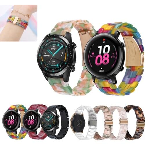 22MM Resin Straps For Huawei Watch GT/GT2 46MM Pro Honor Magic Smart Band Bracelet Strap For TicWatch Pro/3 GPS Wristband Correa