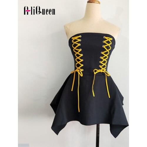 Sexy Strapless Women Off Shoulder Lace Up Irregular Top Female Summer Streerwear Backless Zipper Slim Tube Tops Blusas Mujer