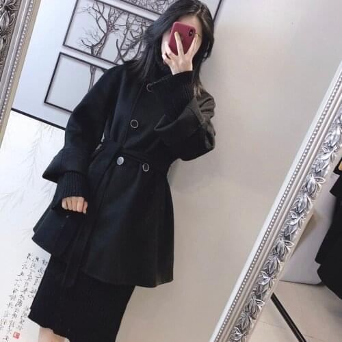 Wool Coat Women Vintage Winter Coat Women Double Side Long Jacket Oversize Windbreaker Abrigos Mujer Invierno 2020 19020 YY1120