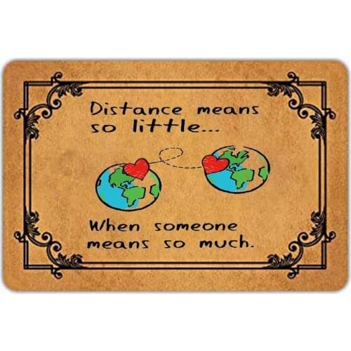 Chic Long Distance Relationship Door Mat - Doormat Rubber Non-Slip Entrance Rug Floor Mat Balcony Mat Funny Home