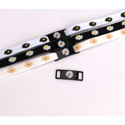 1Pair Little Daisies Shoelaces Cartoon Printing Fashion Women Men Shoes laces High-top Canvas Sneakers Shoelace Flats Shoelaces