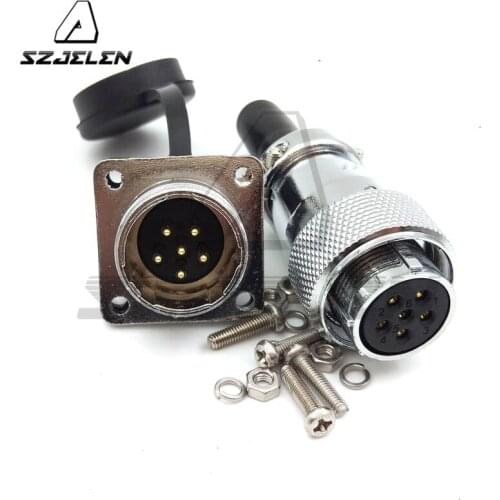 WF16 IP67 6pin Waterproof and dustproof connectors, (plug)Male and (socket)female connectors, LED power cable wire connector