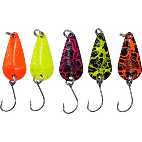 WLDSLURE 5Pcs/Lot 3.1cm 2.6g Fishing Spoon Lure Swim Bait Isca Artificial Trout Lure Pesca Fishing Tackle