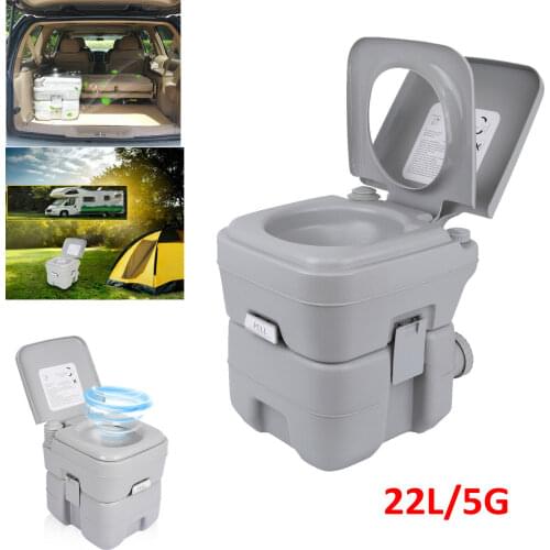 Yonntech Portable 20L 5G toilet toilet Potti Caravan camping toilet travel toilet gray