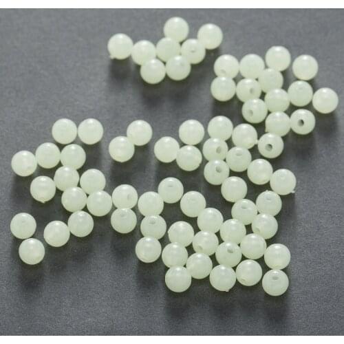 Green Acrylic Round Noctilucent Luminous Glow in Dark Spacer Beads Findings Jewelry Making 4-12mm