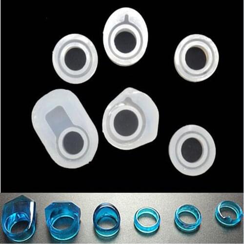 1 piece Silicone Mold for jewelry finger ring mold Transparent DIY Silicon Round Cat Shape Ring Mold Mould Jewelry Making Tools