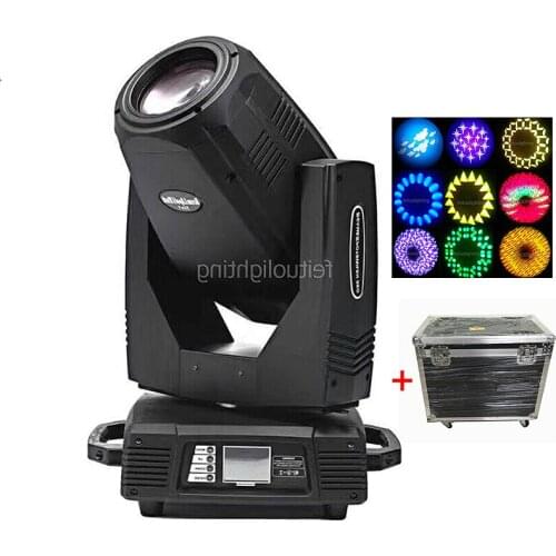 2pcs+flight case 350w 17r beam spot wash 3 in 1 lyre beam 350 dmx stage dj light sharpy beam 350w moving head light