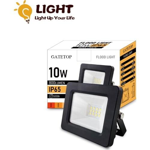2pcs/lot 10w Floodlight IP65 100% power Waterproof Outdoor LED Light 220-240V High Lumen for Garden Courtyard