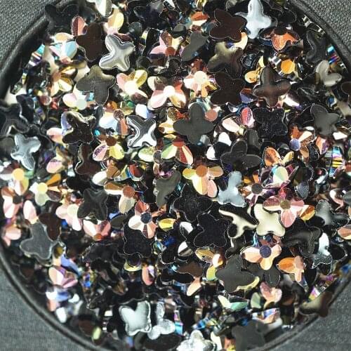 300PCS SS29 6.2mm butterfly shape brown AB resin drill the Non hotfix flatback rhinestone acryl Decoration beads