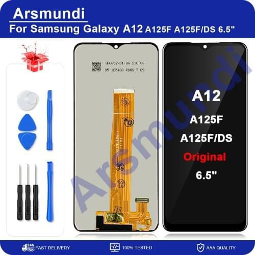 6.5" Original Display For Samsung Galaxy A12 A125F A125F/DS display LCD touch screen digitizer Assembly replacement Repair Parts