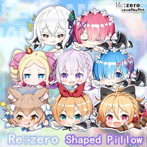 Anime Re:Life in a different world from zero shaped Manga Pillow Cushion Rem Felt Cartoon Stuffed Plush Doll Toy