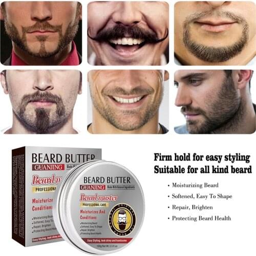 Beard Balm Strengthens Softens Nourish Beards Mustaches Leave-in Conditioner for Men NN
