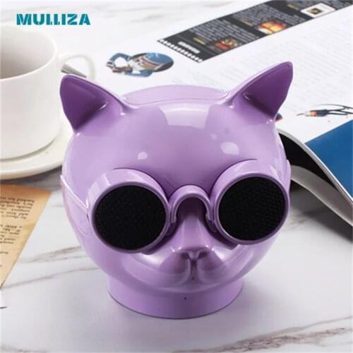 Cute cool eyes cat head Bluetooth speaker cute pet cat Star Pet mini portable birthday holiday gift entertainment party