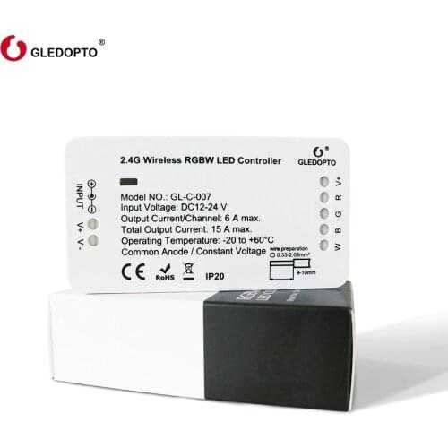 GLEDOPTO ZIGBEE Smart Home LED RGBW Controller for LED Strip Compatible with Echo Plus Zigbee 3.0 Hub Smartthings DC12-24V LED