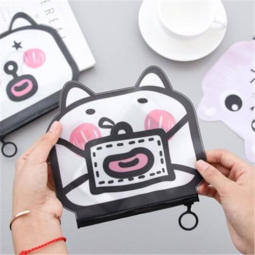 Korean stationery pocket creative cartoon cats semitransparent sand waterproof file bag drawing bag Exquisite office supplies