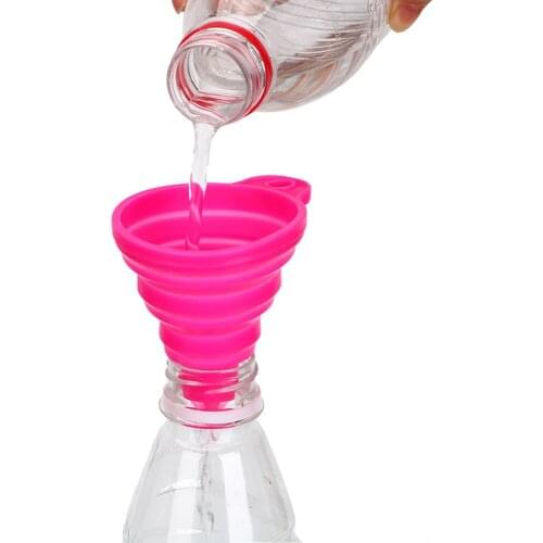 Kitchen Cozinha Cooking Tools Mini Silicone Foldable Funnels Collapsible Style Funnel Gadgets Protable Foldable Hopper