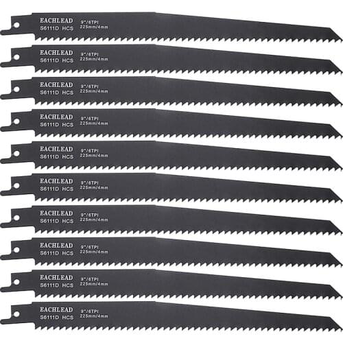 10pcs 9" Reciprocating Sabre Saw Blades for Cutting Metal Wood Carbon Steel Cutting Sabre Tool