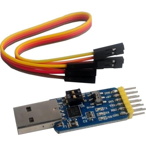 CP2102 USB to TTL 6-in-1 Multi-Function Serial Port Module Converter 485 232 Serial Adapter 3.3V/5V with Dupont Cable FZ2760