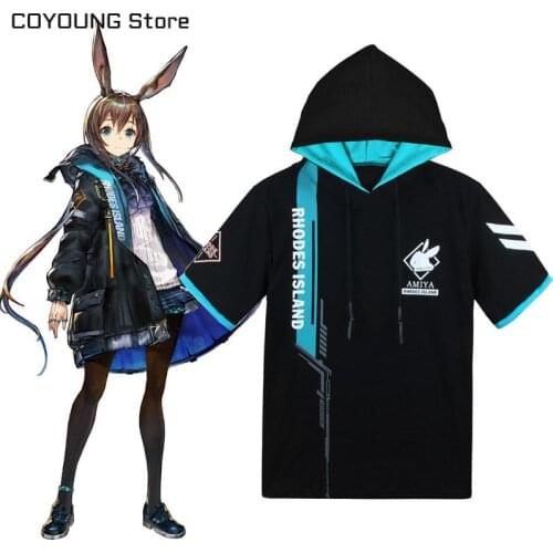 Multiple Styles Game Rhodes Island Hoodie Cosplay Caster Amiya Guard Lappland Sniper Zipper Coat Sweatshirt Hoodies Outerwear