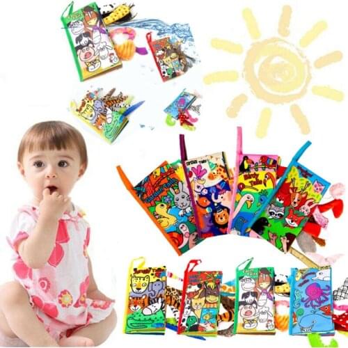 New Baby Book 3D Animal Tails Cloth Book Baby Toy Development Quiet Book For Girl Boy Learning Education Ocean Forest Knowledge