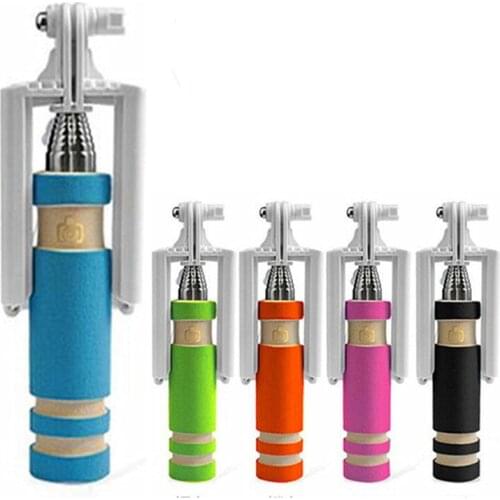 New Fashion Mini Selfie Stick Cartoon Mini-groove Control Self-timer Cell Phone Folding Selfie for Mobile Phone Selfie Sticks