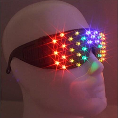 New Design Novelty Colorful Led Luminous Glasses Light Up Illuminate SunGlasses Christmas Gift For Rave Costume Party Supplies