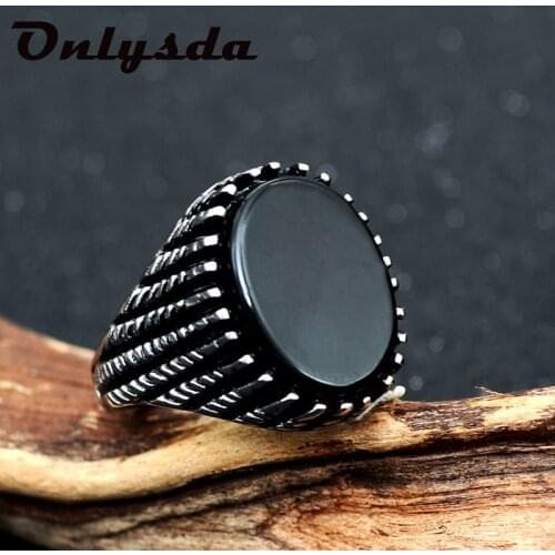 Wholesale Flower Band Oval Natural Stone Rings For Women Vintage Look Antique Silver Color Men Jewelry Party Gifts OSR130