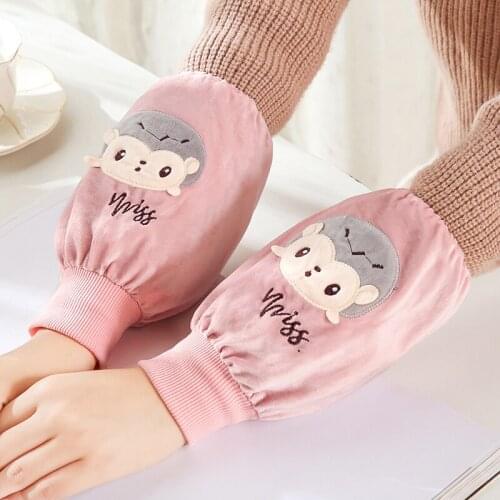 Autumn and winter cute cartoon Luokou antifouling sleeves children kids leggings short adult office head men and women