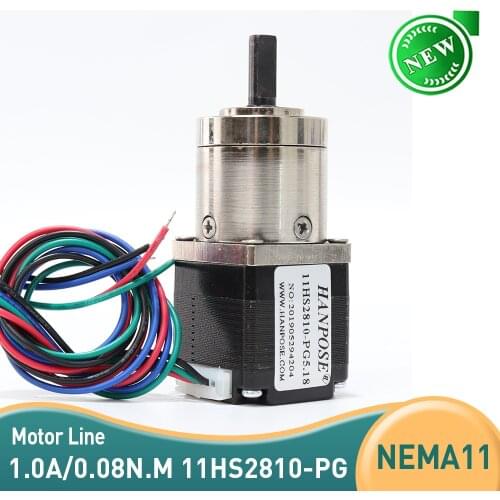 Gear ratio 5:1 Planetary Gearbox stepper motor Nema 11 Motor Planetary Gearbox 3d printer motor 11HS2810PG5 1.0A