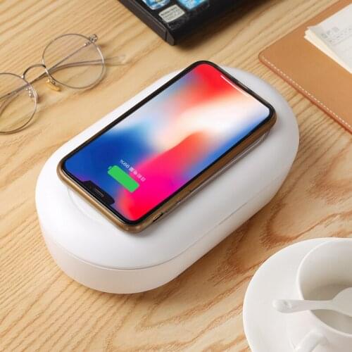 Portable UV Sterilizer Box Wireless Quick Charger Ultraviolet Light Sterilizer Box For Phone Cleaner Sanitizer Disinfection Box
