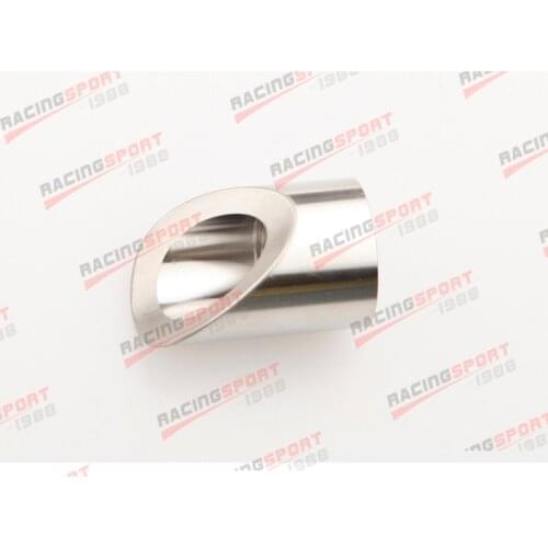 Pre-curved 45 Degree Cut Weld O2 Oxygen Sensor Bung 18mm x 1.5 M18 X 1.5 SS304