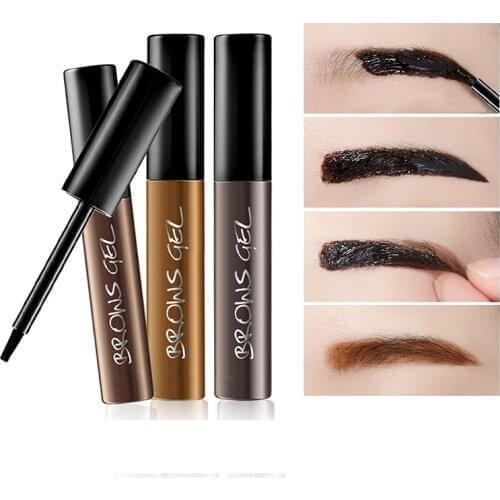 Professional 3 Color Eyebrow Makeup Eye Tint Brows Gel Make Up Grey Coffee Brown Brow Tattoo Eyebrow Gel Waterproof Cosmetics