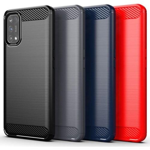 Carbon Fiber Cover Shockproof Phone Case For OPPO Realme C11 2020 C21 C17 7 4G Global Pro 8 4G 6s 6 Narzo 20 Pro Bumper Cover