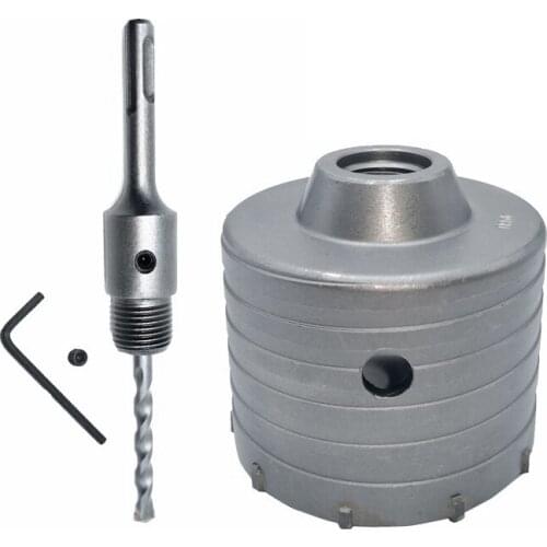 TOP 1 Set Concrete Hole Saw Electric Hollow Core Drill Bit 100mm Shank 110mm Cement Stone Wall Air Conditioner Alloy Blade