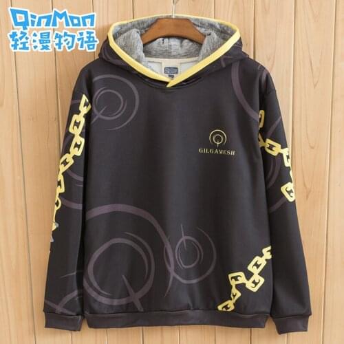 Fate Zero Anime Cosplay Autumn&Winter Plus velvet Long Sleeve Sweatshirt Men&Women casual fashion loose Hoodies COAT