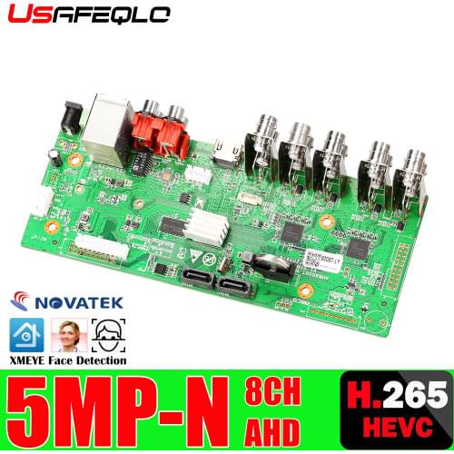 USAFEQLO 8CH AHD 5MPN NOVA DVR Main PCB Analog IP AHD TVI CVI XVI 1 In 1 DVR Support 8 Channel AHD 5MP-N/4CH 5MP-N Playback