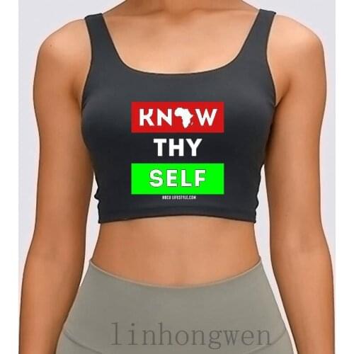 Know Thy Self Women Tank Top Casual Graphic Designs Novelty S-XL Leisure Spring Autumn Crop Top