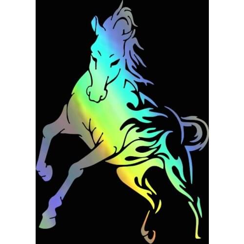 Wavehands 12.1X16.8CM Car Sticker Cartoon Horse Decor Vinyl Decal Car Bumper Car-Styling Decal Trunk Decal Motorcycle Sticker