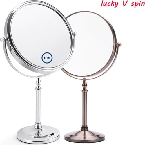 8 Inch 5X 7X 10X Magnification Makeup Mirror 360 Rotating Professional Desktop Cosmetic Mirror 8" Double Sided Magnifier
