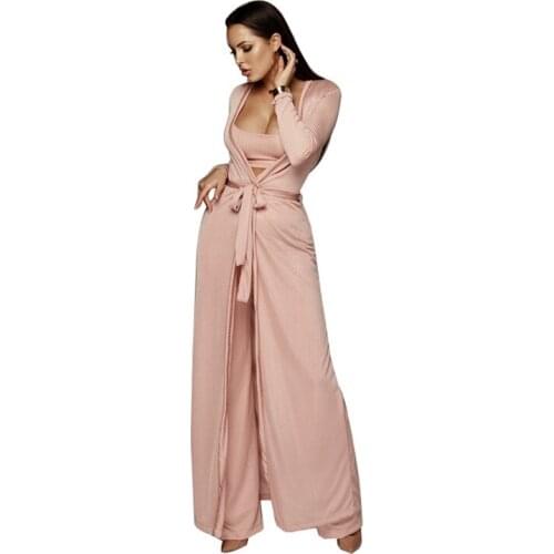 2020 Full Elastic Waist Ankle-length O-neck Cotton Rushed None Women Winter New Stretch Knit Suit