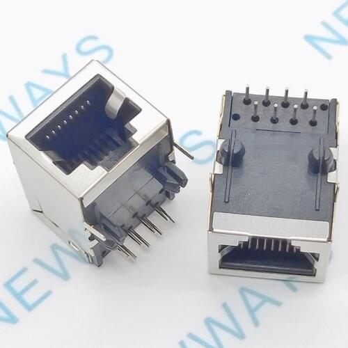 10Pcs/Lot Network Interface Rj45 Socket Female Cable Socket 21*13Mm High