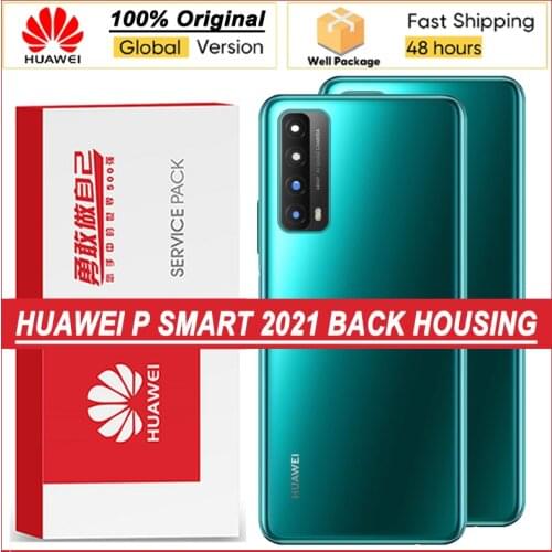 100% Original Back Housing for HUAWEI P Smart 2021 Back Cover Battery Glass Door Rear Case with Camera Lens