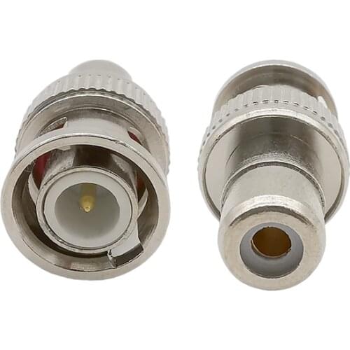 5Pcs RCA-BNC Connectors RCA Female Jack to BNC Male Plug Converter Straight Video Adapter for CCTV Security Camera Surveillance