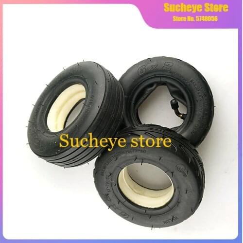 6X2 Solid tire 6x2 Pneumatic tyre inner tube Electric Scooter Wheel Chair Truck Use 6" Tire Tyre F0 Pneumatic Trolley Cart