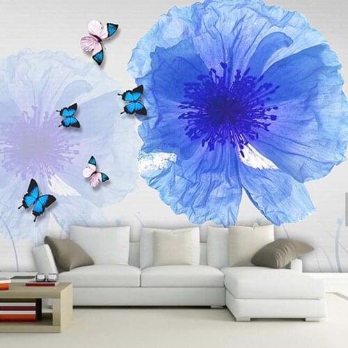 3D Abstract Wallpaper Butterfly flower Photo Mural Wallpapers Living Room TV Background Wall Paper Murals Wall Decor Custom Size