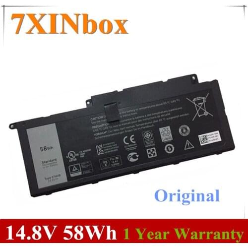 7XINbox 14.8V 58Wh F7HVR G4YJM 062VNH T2T3J Laptop Battery For Dell Inspiron 17 7000 7737 7746 14 15 15r 5545 7537 14-7437