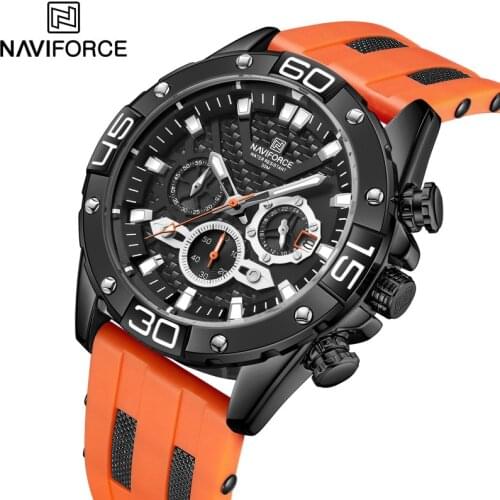 NAVIFORCE Fashion Mens Quartz Watches Top Luxury Brand Sport WristWatch Men Casual Dress Waterproof Clock Male Relogio Masculino