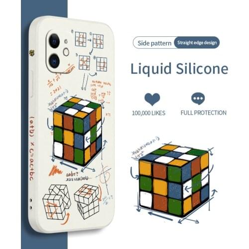 Sid Print Cube Phone Case For iPhone 12 Pro Max 11 X XS XR XSMAX SE2020 8 8Plus 7 7Plus 6 6S Plus Liquid Silicone Cover