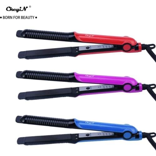 Ckeyin Hair Straightener 4Gear Temperature Adjustment Ceramic Tourmaline Ionic Flat Iron Curling Iron Hair Curler for Women Hair